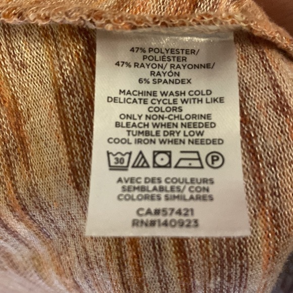 Loft mock turtle neck short sleeve marbled dress - Picture 7 of 7